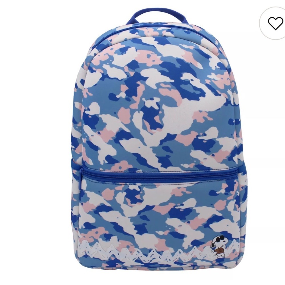 MYTAGALONGS‎ Snoopy Camouflage Backpack Blue Pink White Laptop Pocket